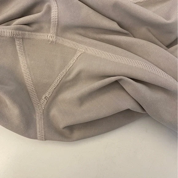 Lululemon || Wunder Under Crop 23"  Ribbed in Washed French Clay Gray Beige 4 - Picture 10 of 11